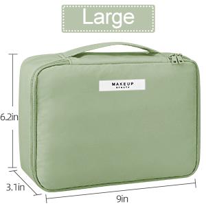 Organizzatore cosmetico di Skincare di trucco di viaggio, borsa dell'articolo da toeletta, borsa di tela pieghevole, compartimenti multipli di stoccaggio 0