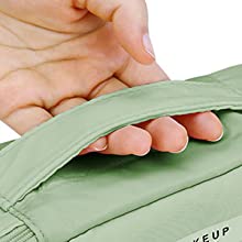 Organizzatore cosmetico di Skincare di trucco di viaggio, borsa dell'articolo da toeletta, borsa di tela pieghevole, compartimenti multipli di stoccaggio 4