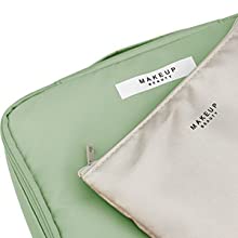 Organizzatore cosmetico di Skincare di trucco di viaggio, borsa dell'articolo da toeletta, borsa di tela pieghevole, compartimenti multipli di stoccaggio 6