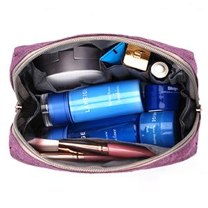 Organizzatore cosmetico di Skincare di trucco di viaggio, borsa dell'articolo da toeletta, borsa di tela pieghevole, compartimenti multipli di stoccaggio 11