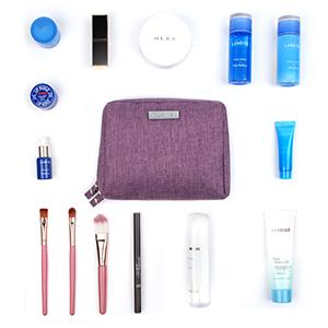 Organizzatore cosmetico di Skincare di trucco di viaggio, borsa dell'articolo da toeletta, borsa di tela pieghevole, compartimenti multipli di stoccaggio 12