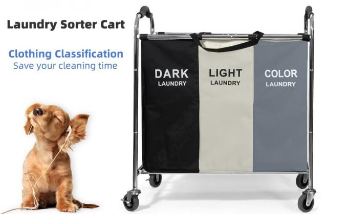 La borsa della lavanderia, il canestro pieghevole del selezionatore della lavanderia, i multi compartimenti, camera da letto copre lo stoccaggio, lavante il canestro 0