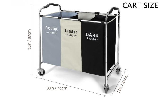 La borsa della lavanderia, il canestro pieghevole del selezionatore della lavanderia, i multi compartimenti, camera da letto copre lo stoccaggio, lavante il canestro 4