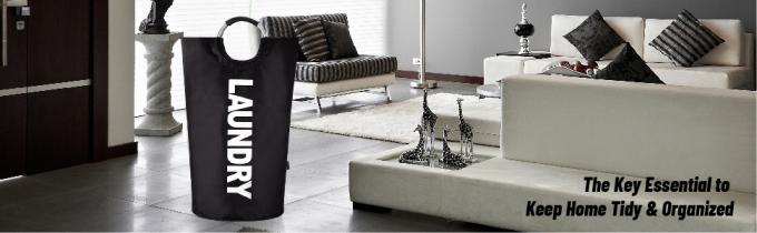 Lavare il migliore carretto di lavanderia sporco del canestro di lavanderia del paniere con la maniglia, stoccaggio facile pieghevole del canestro di lavanderia 6