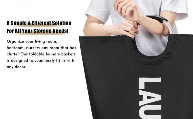 Lavare il migliore carretto di lavanderia sporco del canestro di lavanderia del paniere con la maniglia, stoccaggio facile pieghevole del canestro di lavanderia 8