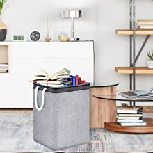 Cubo di stoccaggio, canestro d'angolo accatastabile dei canestri di lavanderia, grande organizzatore For Clothes Toys dei canestri di stoccaggio 5