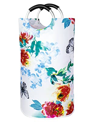 Canestri di lavanderia con Carry Handles facile, paniere, piegante lavando i recipienti, bagno della stanza di lavanderia della famiglia 0