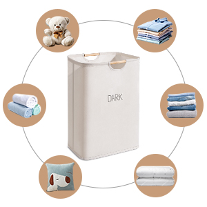 Canestri di lavanderia con Carry Handles facile, paniere, piegante lavando i recipienti, bagno della stanza di lavanderia della famiglia 13