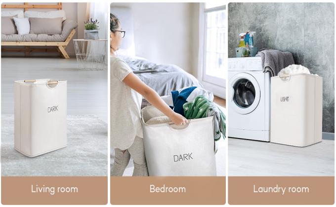 Canestri di lavanderia con Carry Handles facile, paniere, piegante lavando i recipienti, bagno della stanza di lavanderia della famiglia 18