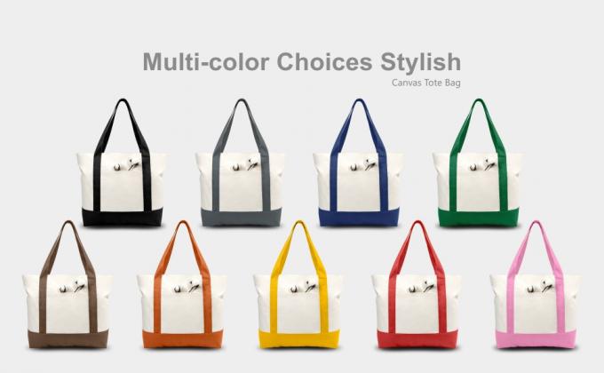 Chiusura superiore della chiusura lampo. ORGANICO, RIUTILIZZABILE, LAVABILE, sacchetti della spesa della TELA con le maniglie, totalizzatore della drogheria del panno 0