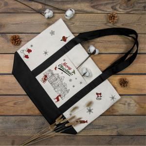 Chiusura superiore della chiusura lampo. ORGANICO, RIUTILIZZABILE, LAVABILE, sacchetti della spesa della TELA con le maniglie, totalizzatore della drogheria del panno 2