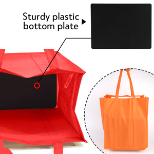 Il totalizzatore non tessuto della drogheria del tessuto, ha rinforzato acquisto resistente della maniglia il grande, borse riutilizzabili della scatola della cucina 0