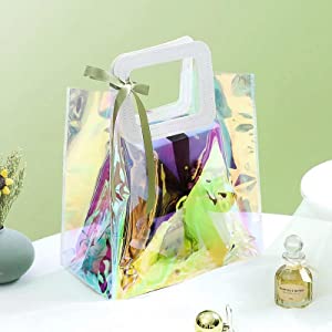Le donne insaccano, borse dello stadio, PVC Tote Bag, borsa, borsa dell'involucro di regalo di festival, borsa cosmetica di stoccaggio della maniglia 3