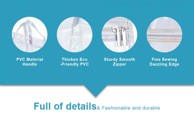 Borsa di stoccaggio dell'articolo da toeletta di trucco di viaggio del PVC, grande capacità Tote Bag, organizzatore cosmetico Bag dei vestiti 1