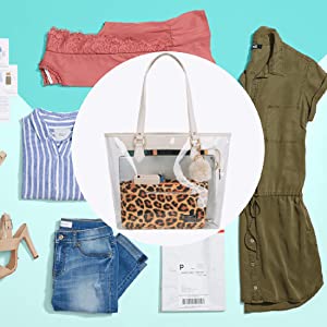 Chiara borsa dell'ologramma, grande per i giochi di sport, lavoro, viaggio di sicurezza, sedi dello stadio o concerto 13