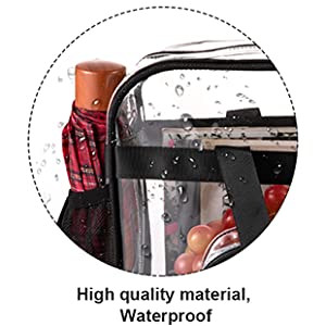 Le chiare borse, stadio approvato, vedono attraverso Tote Bag, la tracolla, grande borsa trasparente 5