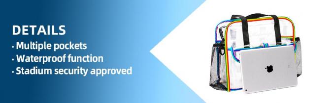 PVC, borsa del cursore e di nylon della chiusura dello stadio, chiara borsa di totalizzatore, borsa della borsa della spiaggia, viaggio & Tote Bags Zippered palestra 1