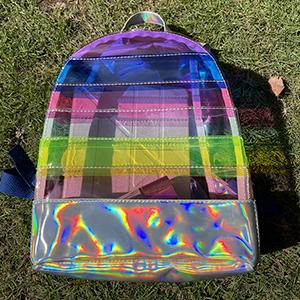 Borsa di School Daypack Travel Caming dello studente dello zaino per le ragazze delle donne, borse di cordone, arcobaleno multicolore 18