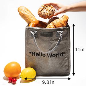 La borsa del pranzo ha isolato il grande contenitore che di Tote Bag Reusable Thermal Food lo spuntino a perfetta tenuta durevole insacca la borsa del pranzo 4