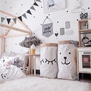 borsa più papier delle sac en, decorazione di tela di Basket Nursery Home dell'organizzatore dell'abbigliamento dei giocattoli dei bambini della borsa di stoccaggio di carta kraft 6