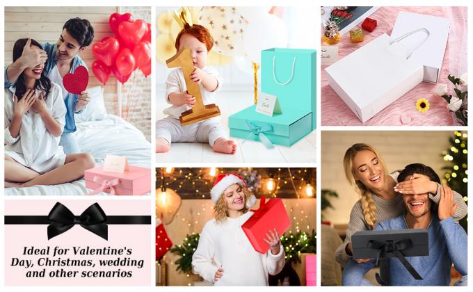 Sacchetti della spesa di lusso, ospiti di nozze del deposito di affari dell'abbigliamento di Matte Modern Embossed Birthday Merchandise 5