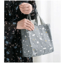 Il pacchetto riutilizzabile del tessuto di cotone della tela, PRANZA SACCHETTO, il cordone, Bento Box Cooler isolato, Tote Handbag 5