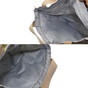 Il pacchetto riutilizzabile del tessuto di cotone della tela, PRANZA SACCHETTO, il cordone, Bento Box Cooler isolato, Tote Handbag 7