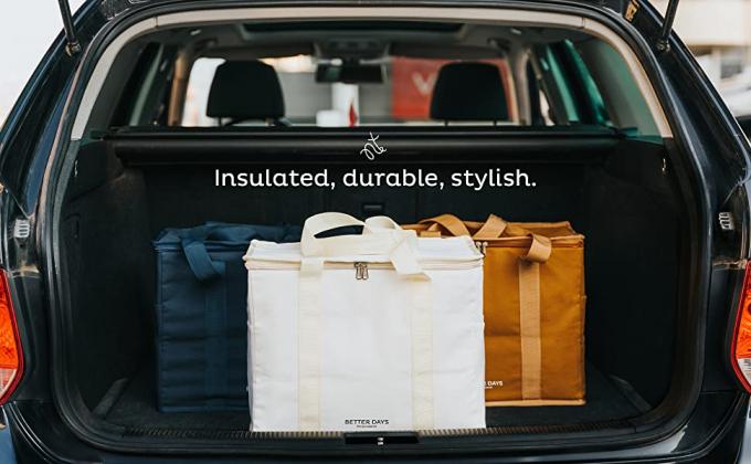 Borsa più fresca per alimento caldo freddo congelato e bevande - borsa isolata per la spiaggia, picnic, sacchetti della spesa di drogheria 7