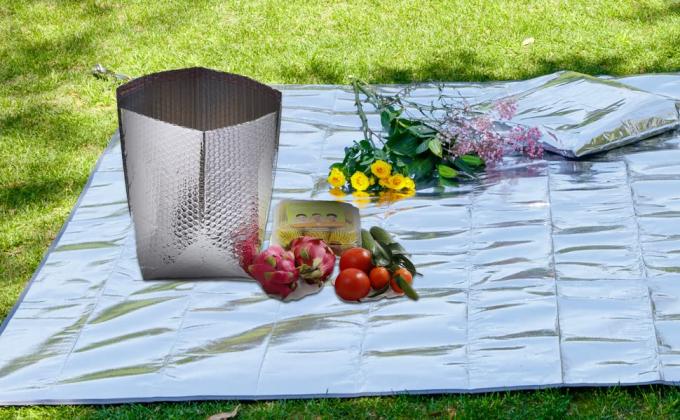 Borsa isolata sigillata dispositivo di raffreddamento di alluminio, borsa termica del pranzo della maniglia, borsa fredda calda, trasporto, conservazione 10