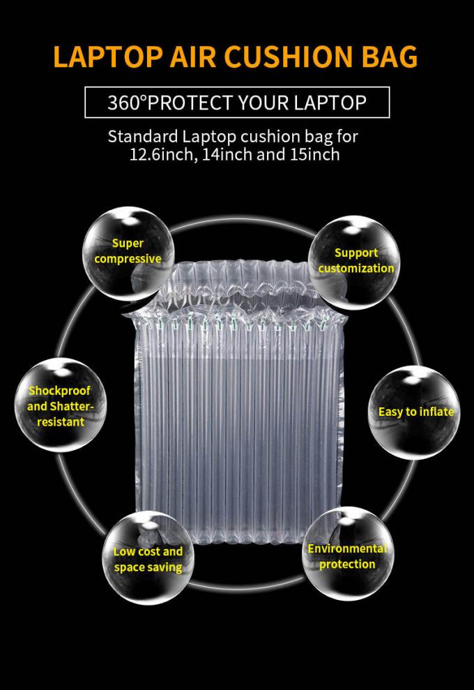 Borsa protettiva del bollettino del computer portatile gonfiabile, imballaggio di trasporto, borsa del cuscino d'aria, imballaggio della borsa della colonna dell'aria 1