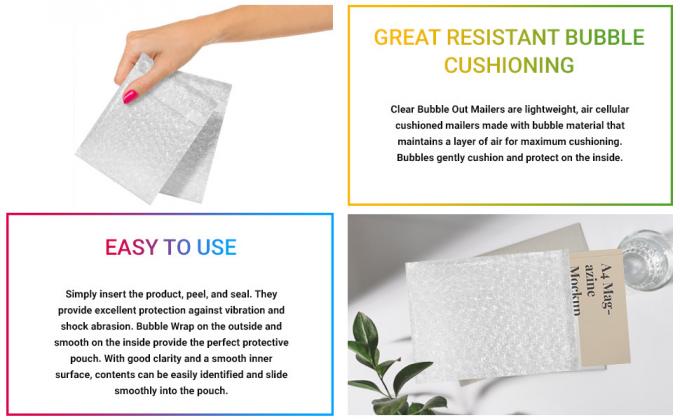 Bolla verso l'esterno i sacchetti della borsa, bollettini di spedizione, borse d'imballaggio della bolla protettiva della Auto-guarnizione, borse antiurto della schiuma 8