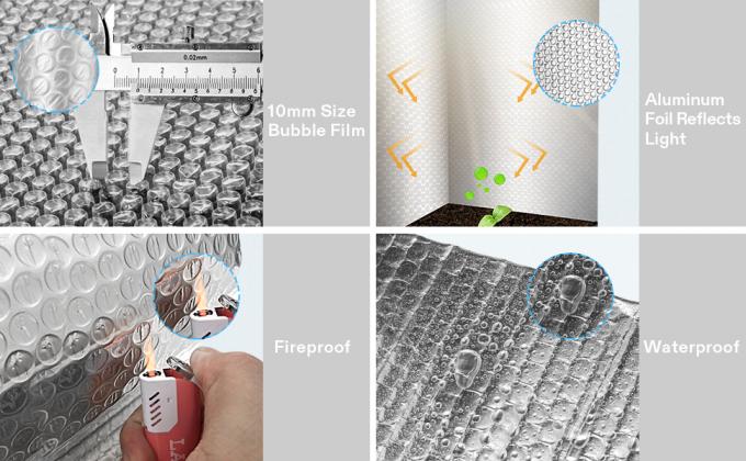La schiuma della costruzione sventa il film di appoggio dell'isolamento termico, il foglio intermedio termico di Raidant, involucro del tubo, costruente il tetto 1