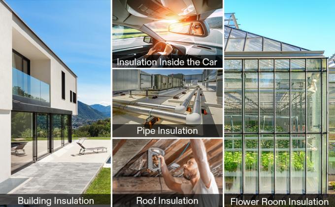 La schiuma della costruzione sventa il film di appoggio dell'isolamento termico, il foglio intermedio termico di Raidant, involucro del tubo, costruente il tetto 2