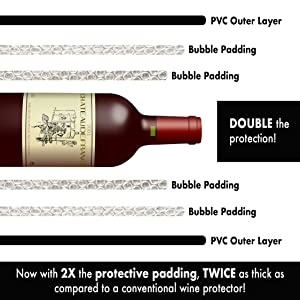 Il protettore riutilizzabile della bottiglia di vino, il cuscino della bolla di aria, cassa della manica di viaggio, impatto a perfetta tenuta della sicurezza resiste a 3