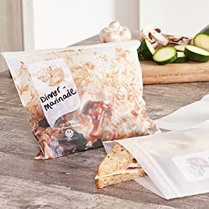 Borsa a chiusura lampo del doppio della chiusura lampo della borsa fumetto concimabile biodegradabile del LDPE con il logo, le scarpe & l'abbigliamento, ABITO 4