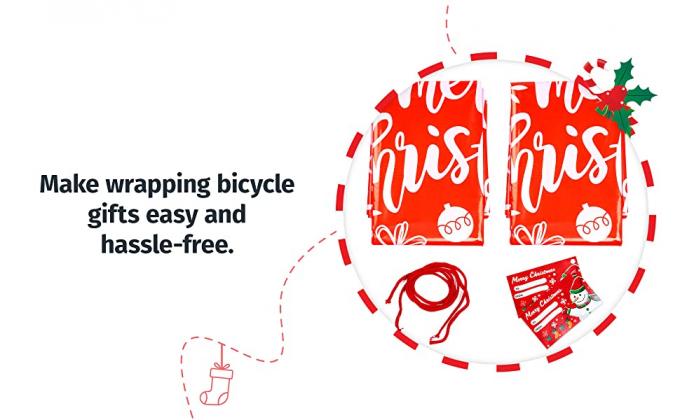 Borsa gigante della bici del regalo enorme, grande di supplemento surdimensionato e enorme resistente, sacchi attuali di spostamento di regalo di natale 0